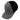 Side of a gray and black cap with a bass cat logo across the front.