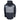 Back view of a black and gray outdoor jacket with a black bass cat brand logo across the back.