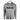 light gray long-sleeve hoodie with a dark blue bass cat logo on the front.
