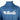 Close-up of a blue long-sleeve shirt featuring the 'Bass Cat' logo.