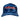 Blue wave patterned cap with a red, black, and white 'Bass Cat' logo embroidered across the front.