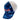 Side of a blue wave patterned cap with a white mesh back and a red 'Bass Cat' logo.