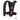 Black life jacket with red accents and a red bass cat logo on the lower left side.