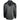 Back view of a black athletic hoodie with a high collar and hood