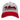 White and red cap with a red and black bass cat logo across the front.