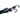 Close-up of a black bungee cord with hooks on the end.