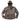 Brown camo-patterned jacket with a hood and a half-zip closure. Embroidered on the right chest is the bass cat logo in beige.