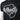 Close up of a heathered black T-shirt with a silver Bass Cat logo on the front.