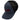 Side of a gray and black mesh baseball cap with a red and black 'Bass Cat' embroidered logo on the front.