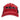 Red washed baseball cap with a black mesh back and 'Bass Cat' logo across the front.