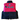 A red and black life vest with the logo 'Bass Cat' embroidered on the back in black and white.