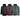 Three different jackets in black, burgundy, and grey.