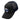 Side of a dark gray cap with a blue mesh back and blue and white bass cat logo patch on the front.