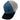 Blue and white mesh cap with black lettering