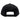 Back of a black cap with a snapback closure.