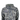 Close up of a black camouflage jacket with bass cat and simms logos on the chest, drawstrings for the hood, and a zippered pocket.