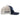 Side of a navy cap with a white mesh back and 'Feel the Rush' in black on the side.