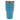 Light blue insulated tumbler with a stainless steel lid and a bass cat logo engraved on the front.