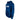 Side of a royal blue hoodie with varying black stripes across it, a front pocket and grey and white bass cat logo.
