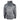 Back of a grey camouflage hoodie with face covering collar.