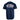 Back of a navy t-shirt with a graphic of a boat on the water and the text "feel the rush".