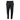 Front of black jogger sweatpants with a grey bass cat logo on the right shin. 