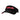 Side of a black visor with a red and white bass cat logo embroidered across the front.