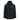 Front of a black hooded zip-up jacket with Simms and bass cat branding on the chest.