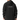 A person shown from the back wearing a black hooded jacket with a white 'Bass Cat' logo printed across the upper back, against a plain white background.