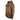 Brown hoodie with a black bass cat chest logo and front pocket