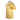Side of a butter yellow tee with a purple Bass Cat logo on the left chest.