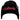 Black beanie hat with a red bass cat logo embroidered on the cuff and a Carhartt tag sewn to the cuff.