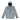 A light gray hooded softshell jacket with a black interior hood lining, featuring a front zipper, zippered hand pockets, and Bass Cat and AFTCO chest logos.
