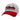 A white cap with a red bill and the 'Bass Cat' logo in red and black across the front. 