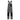 Gray and black bib overalls with adjustable shoulder straps, a front zipper, and reinforced knee panels, shown against a plain white background.