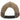 Rear view of a trucker-style baseball cap with a tan mesh back and a black adjustable snap strap.