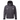Gray hooded jacket with the gill logo on the left chest, the Bass Cat logo on the right chest, and the slogan 'feel the rush' on the right sleeve. 