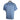 Light blue short-sleeve button-up shirt with two chest pockets and a red embroidered bass cat logo on the chest. 