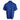 The back view of a royal blue short-sleeve collared shirt with a small silver Columbia PFG logo centered on the back.
