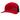 A red hat with a black and white bass cat logo on the front left panel.