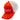 Side of an orange and white cap with an orange and white bass cat logo on the front.