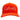 Front of an orange and white cap with a bass cat logo on the front.