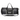 Black mesh duffel bag with grey Simms logo and white bass cat logo on front.