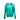 Teal and white distress patterned long-sleeve hooded shirt with a white bass cat chest logo.