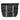 back of a grey tote bag with grey straps and side pockets.