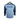 Light blue long-sleeve fishing shirt with a steel blue hood and sleeves, featuring the Bass Cat logo on the chest in steel blue and the "Feel the Rush" text on the sleeve in light blue.