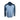 Light blue long-sleeve fishing shirt with a steel blue hood and sleeves, featuring the Bass Cat logo on the chest in steel blue and the "Feel the Rush" text on the sleeve in light blue.