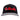 Black cap with a grey bill, featuring a textured red and white Bass Cat logo on the front.