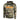 Green camo hoodie with an orange bass cat logo printed across the chest.