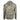 Back of a long-sleeve hooded shirt with a multi-colored camouflage pattern in beige, brown, and muted green, displayed on a mannequin torso against a white background.